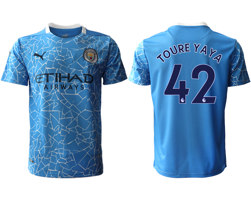 2020-21 Manchester city home aaa version 42# TOURE YAYA soccer jerseys