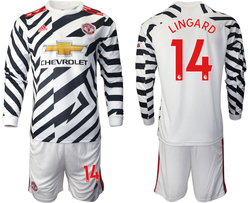 2020-21 Manchester united away  14# LINGARD long sleeve soccer jerseys