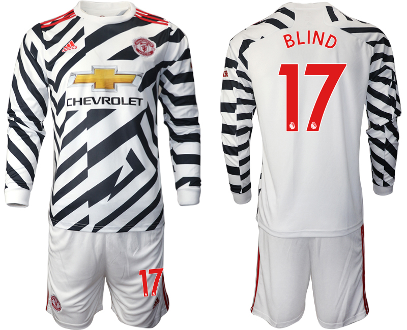 2020-21 Manchester united away  17# BLIND long sleeve soccer jerseys