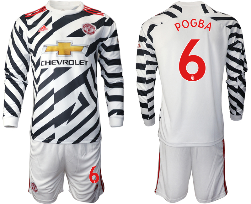 2020-21 Manchester united away  6# POGBA long sleeve soccer jerseys