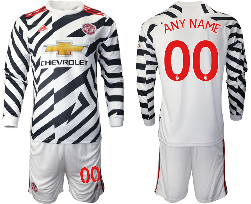 2020-21 Manchester united away  any name custom long sleeve soccer jerseys