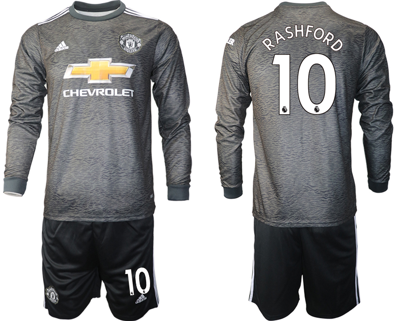 2020-21 Manchester united away 10# RASHFORD long sleeve soccer jerseys