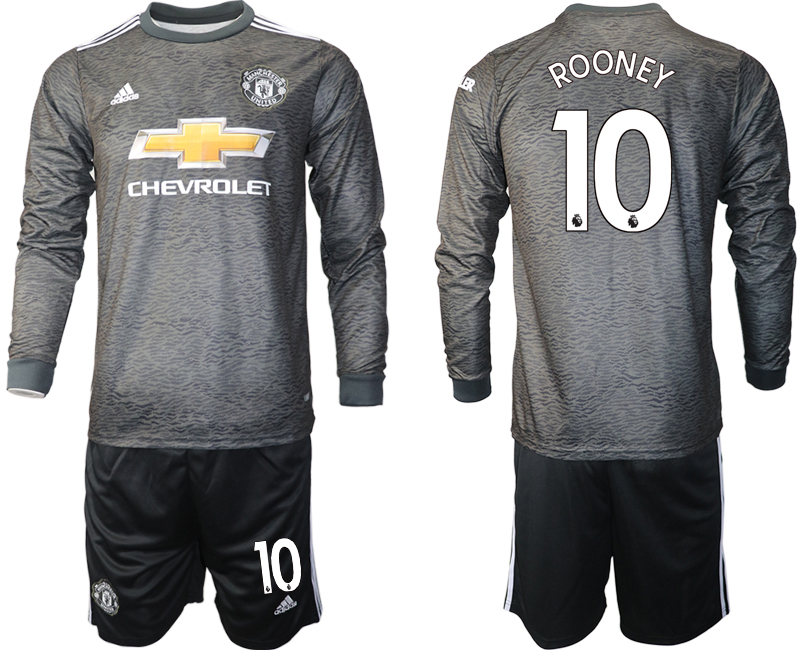 2020-21 Manchester united away 10# ROONEY long sleeve soccer jerseys