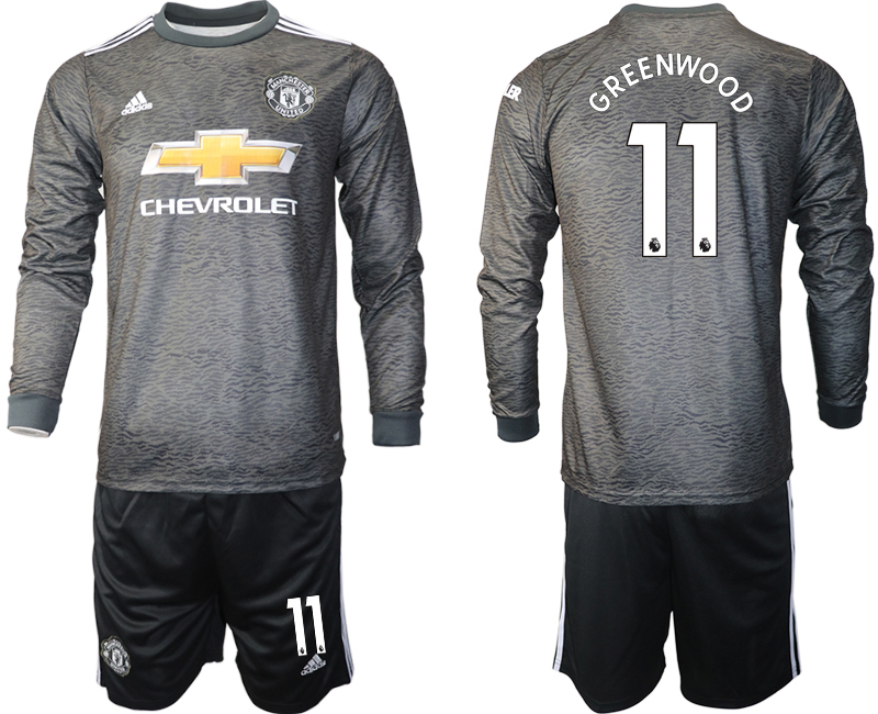 2020-21 Manchester united away 11# GREENWOOD long sleeve soccer jerseys