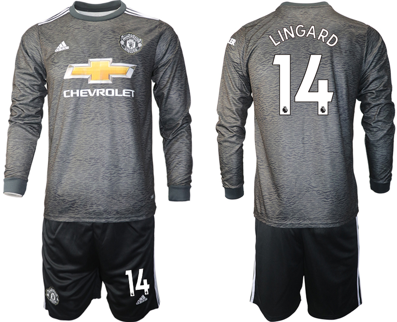 2020-21 Manchester united away 14# LINGARD long sleeve soccer jerseys