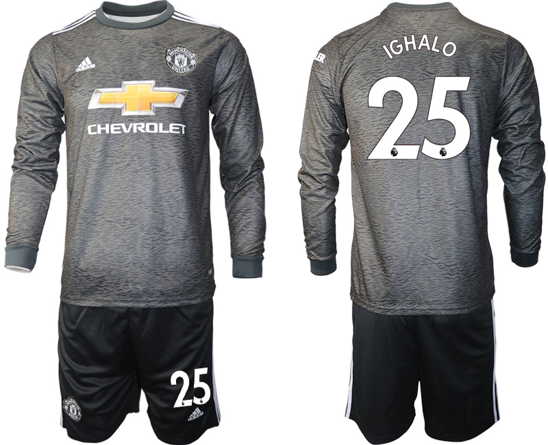 2020-21 Manchester united away 25# IGHALO long sleeve soccer jerseys