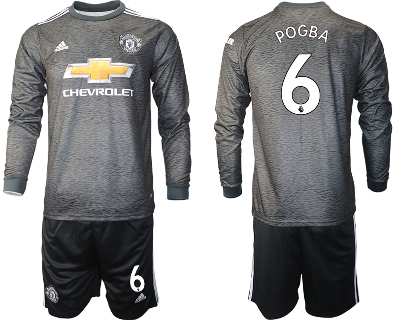 2020-21 Manchester united away 6# POGBA long sleeve soccer jerseys