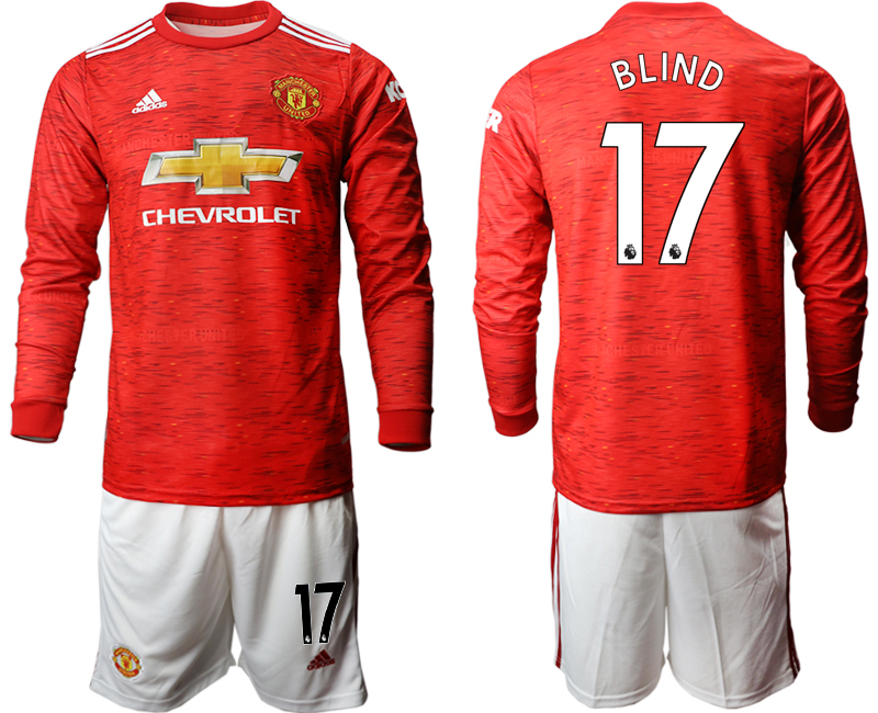 2020-21 Manchester united home 17# BLIND long sleeve soccer jerseys