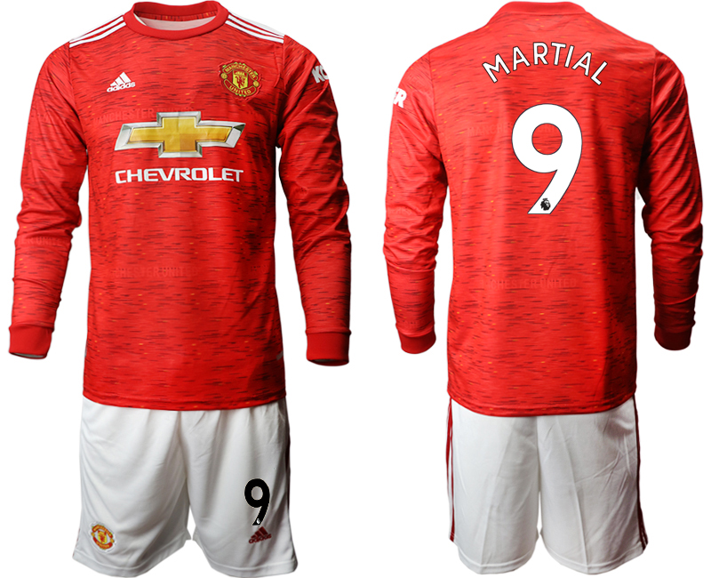 2020-21 Manchester united home 9# MARTIAL long sleeve soccer jerseys