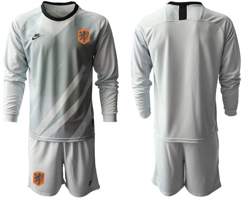 2020-21 Netherlands gray goalkeeper long sleeve soccer jerseys