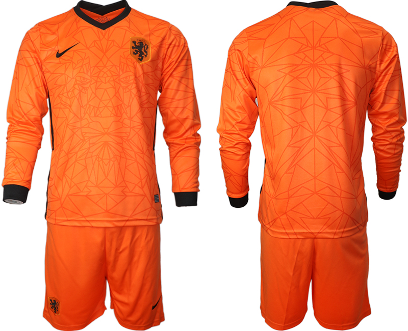 2020-21 Netherlands home long sleeve soccer jerseys