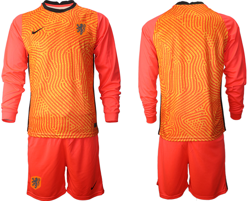 2020-21 Netherlands red goalkeeper long sleeve soccer jerseys