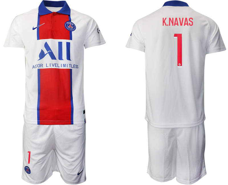 2020-21 Paris Saint-Germain 1 K.NAVAS Away Soccer Jersey