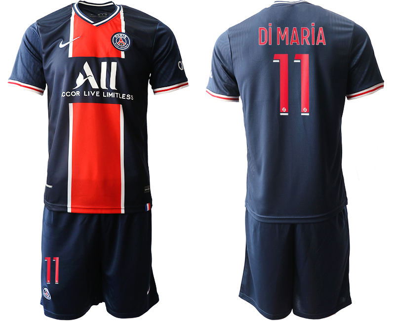 2020-21 Paris Saint-Germain 11 Di MARiA Home Soccer Jerseys