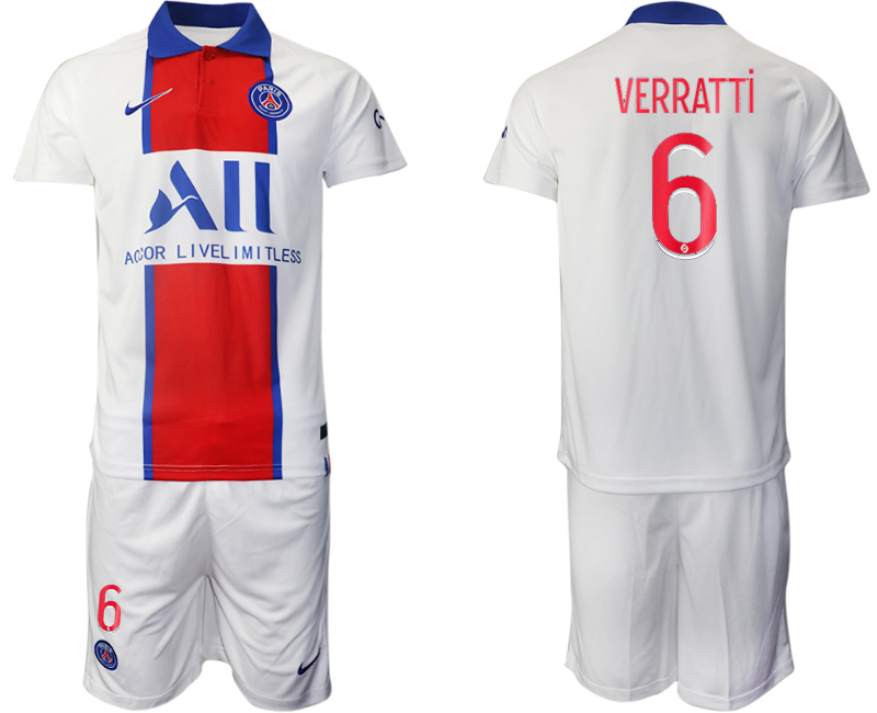 2020-21 Paris Saint-Germain 6 VERRATTI Away Soccer Jersey