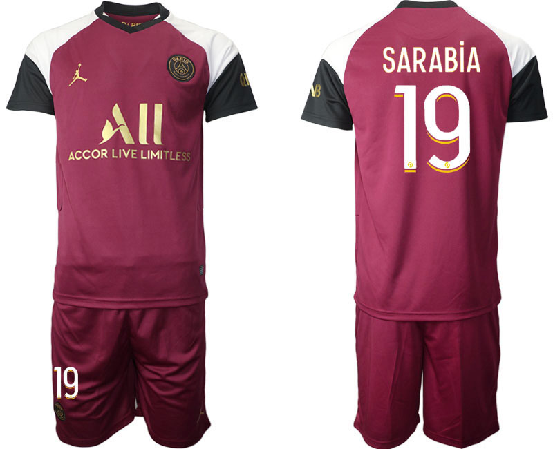 2020-21 Paris Saint Germain away  19# SARABIA soccer jerseys