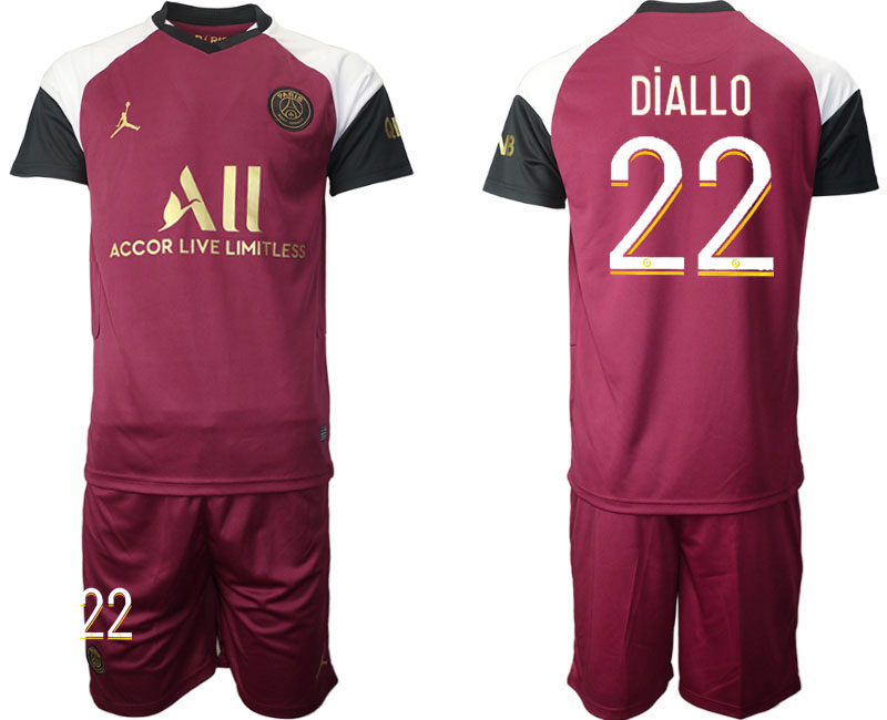 2020-21 Paris Saint Germain away  22# DIALLO soccer jerseys