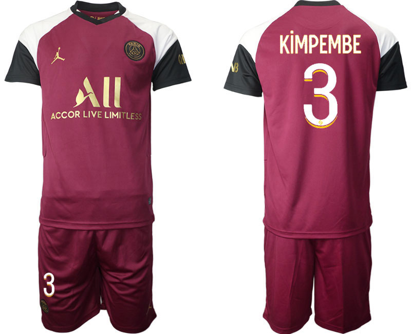 2020-21 Paris Saint Germain away  3# KIMPEMBE soccer jerseys