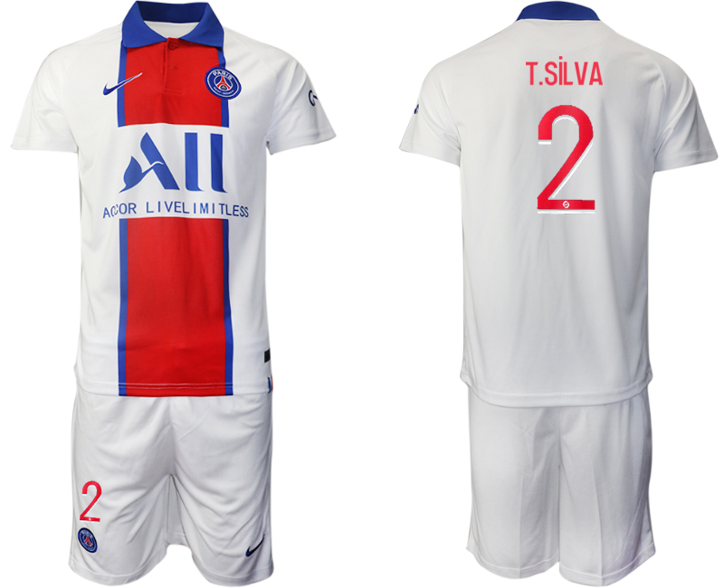 2020-21 Paris Saint-Germain away 2# T.SILVA soccer jerseys