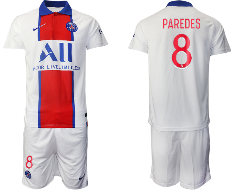 2020-21 Paris Saint-Germain away 8# PAREDES soccer jerseys