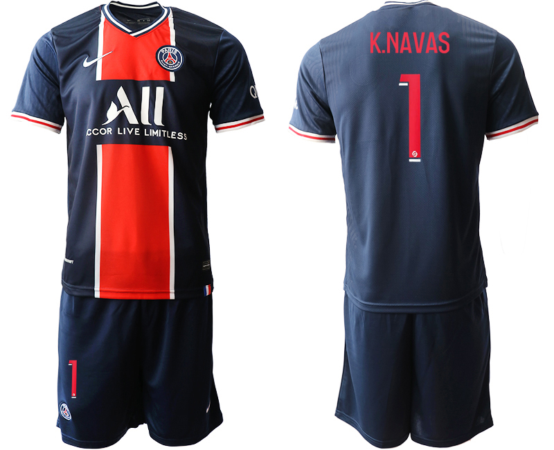 2020-21 Paris Saint Germain home 1# K.NAVAS soccer jerseys