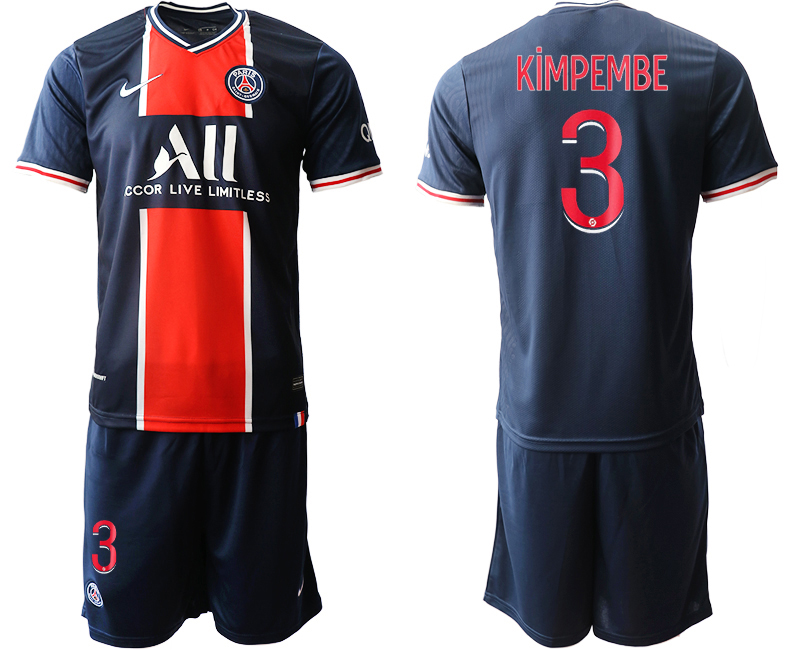 2020-21 Paris Saint Germain home 3# KIMPEMBE soccer jerseys