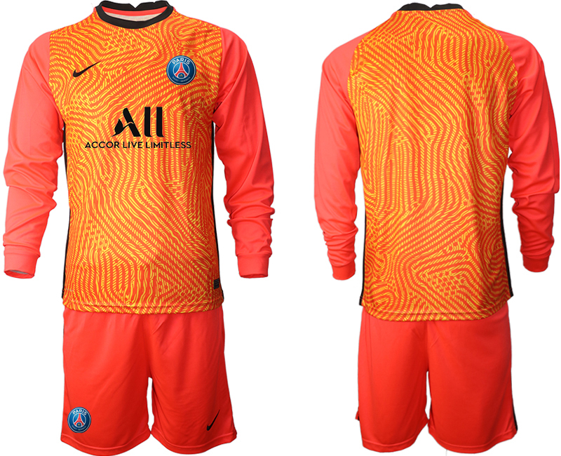 2020-21 Paris Saint-Germain red goalkeeper long sleeve soccer jerseys