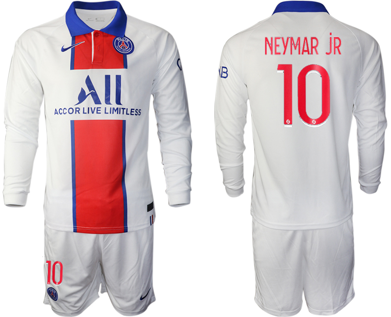 2020-21 Paris St Germain away 10# NEYMAR JR long sleeve soccer jerseys