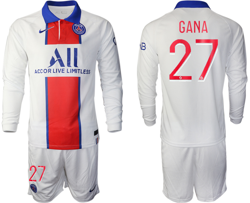 2020-21 Paris St Germain away 27# GANA long sleeve soccer jerseys