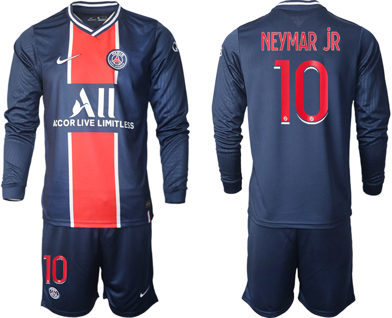 2020-21 Paris St Germain home 10# NEYMAR JR long sleeve soccer jerseys