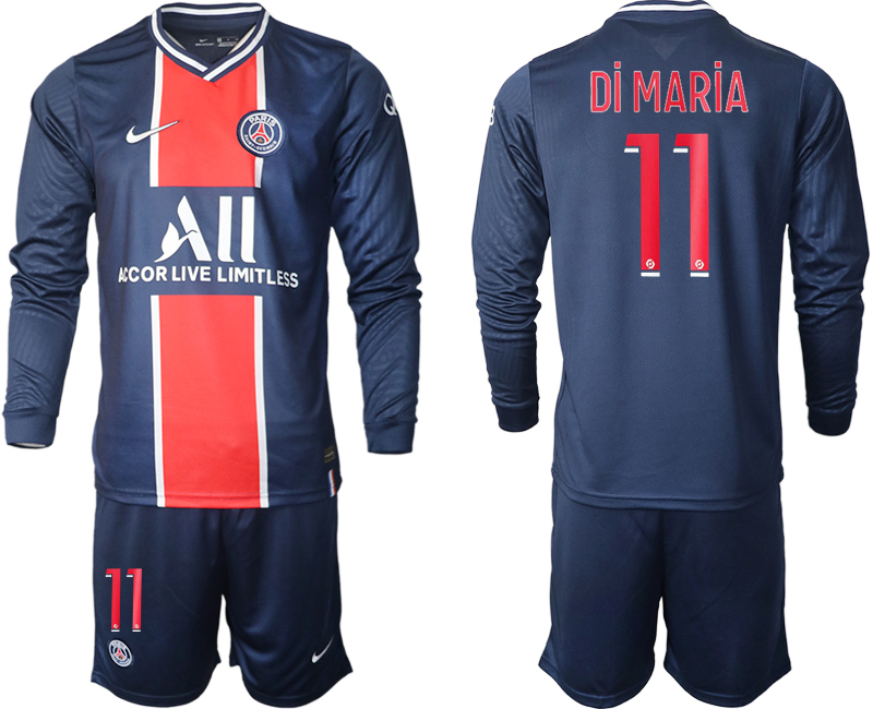 2020-21 Paris St Germain home 11# DI MARIA long sleeve soccer jerseys