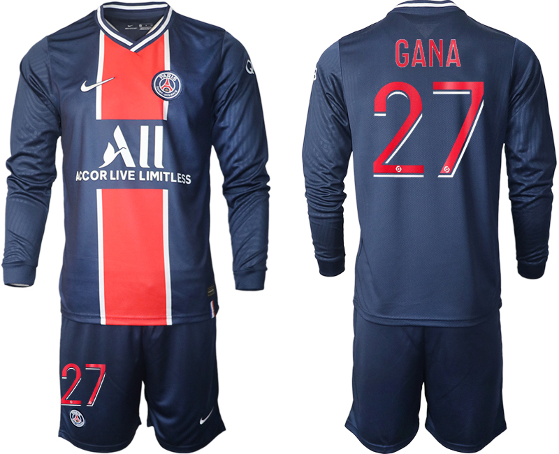 2020-21 Paris St Germain home 27# GANA long sleeve soccer jerseys