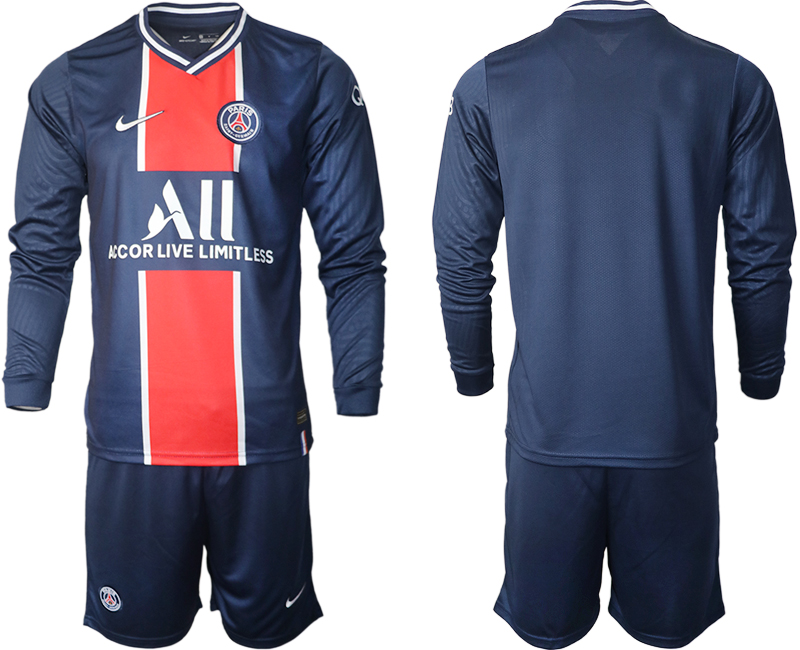 2020-21 Paris St Germain home long sleeve soccer jerseys