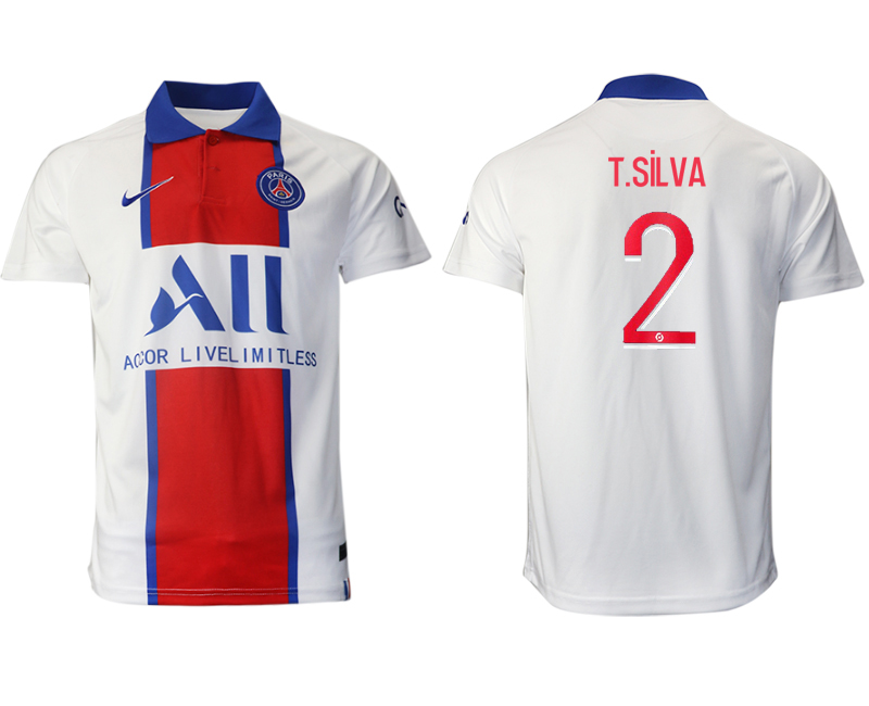 2020-21 Paris saint germain  away aaa version 2# T.SILVA soccer jerseys