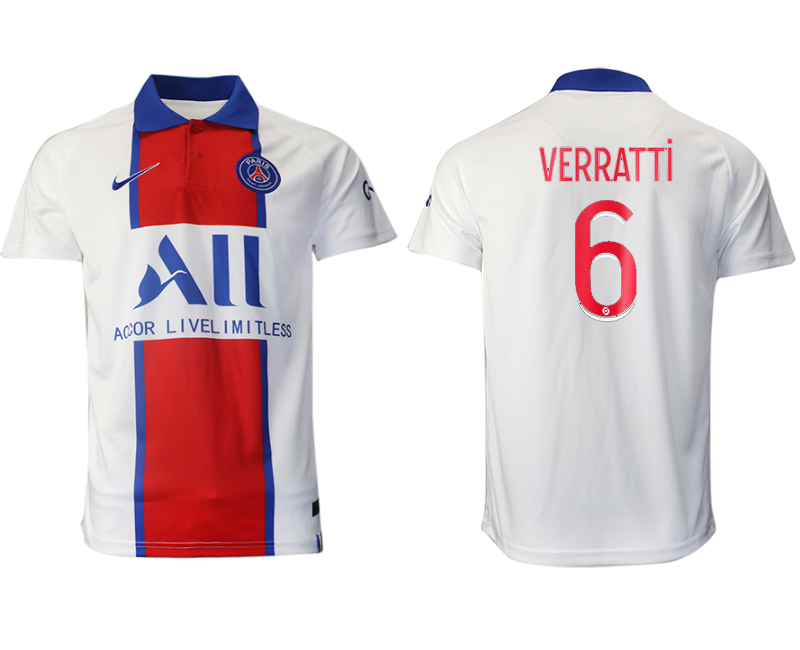 2020-21 Paris saint germain  away aaa version 6# VERRATTI soccer jerseys