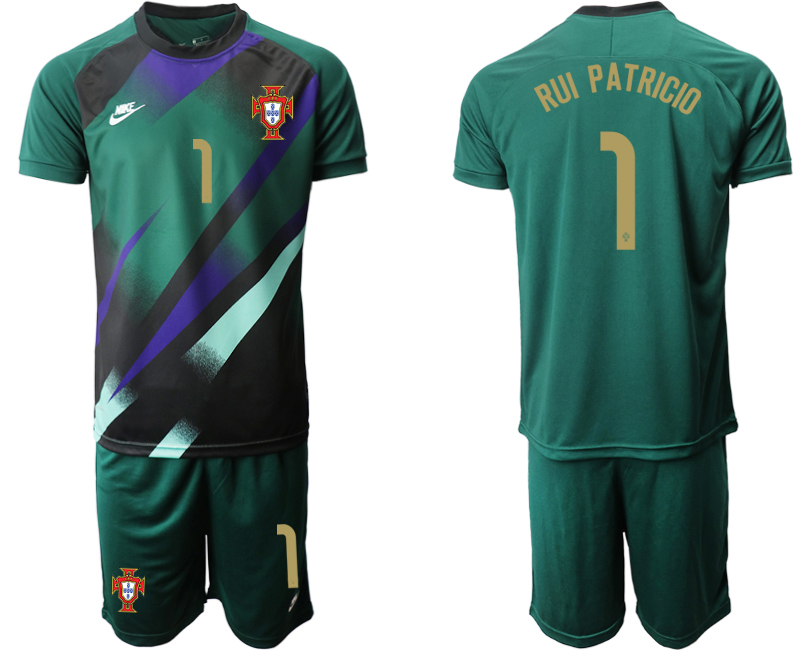 2020-21 Portugal Dark green goalkeeper 1# RUI PATRICIO soccer jerseys