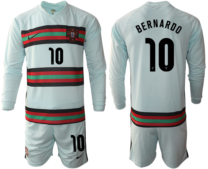 2020-21 Portugal away 10# BERNARDO long sleeve soccer jerseys