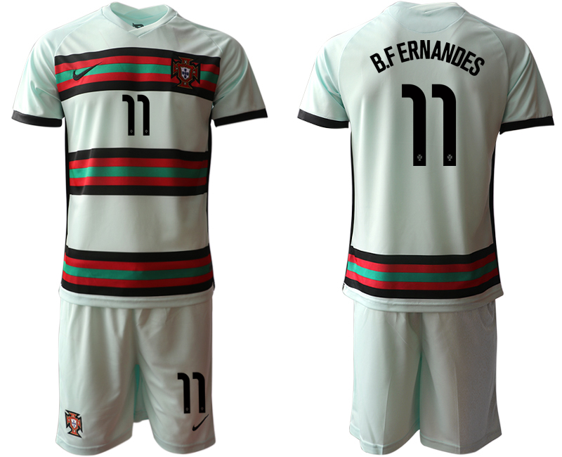 2020-21 Portugal away 11# B.FERNANDES soccer jerseys