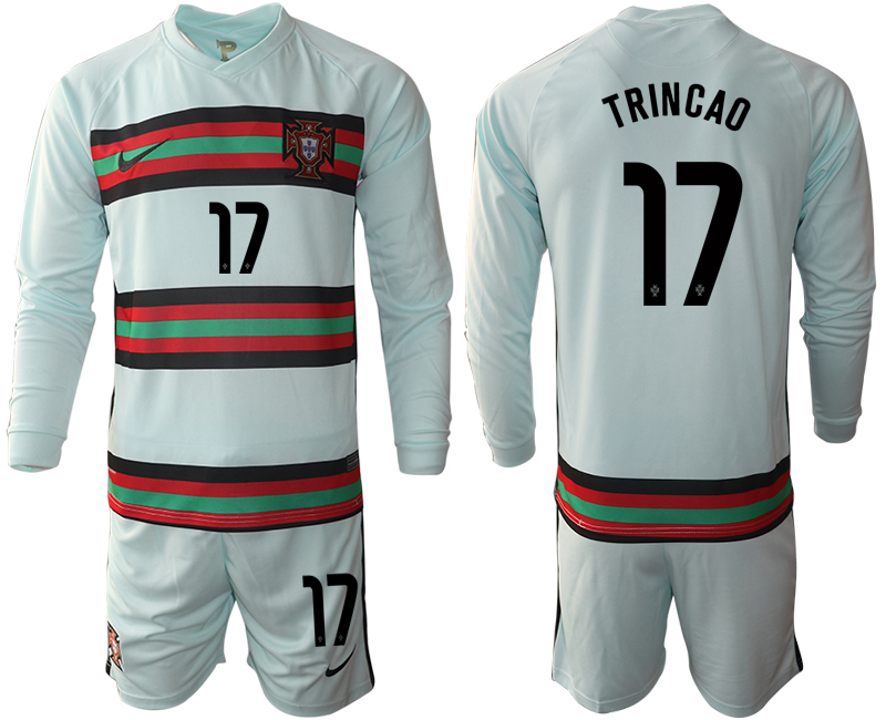 2020-21 Portugal away 17# TRINCAO long sleeve soccer jerseys