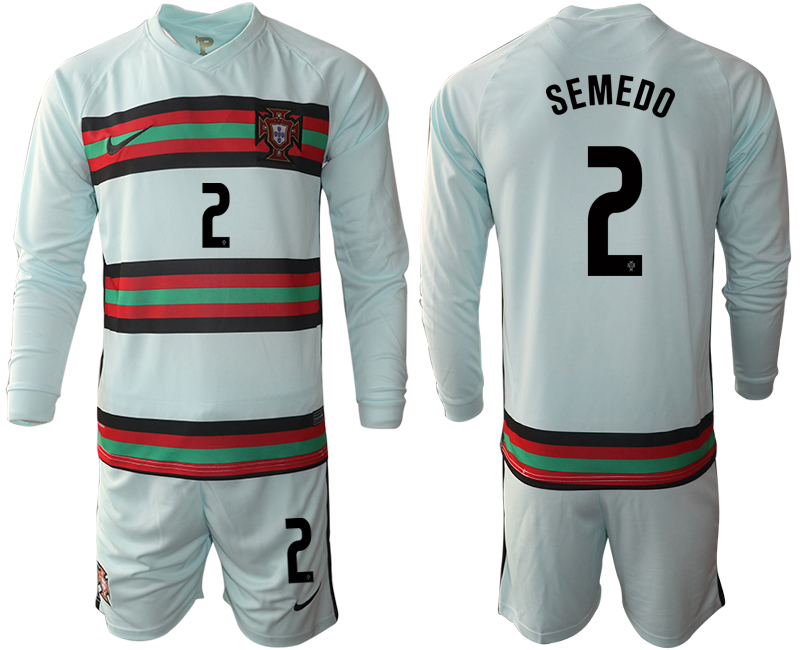 2020-21 Portugal away 2# SEMEDO long sleeve soccer jerseys