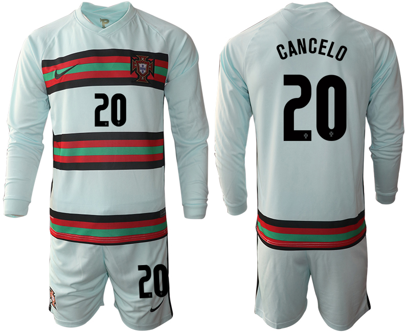 2020-21 Portugal away 20# CANCELO long sleeve soccer jerseys