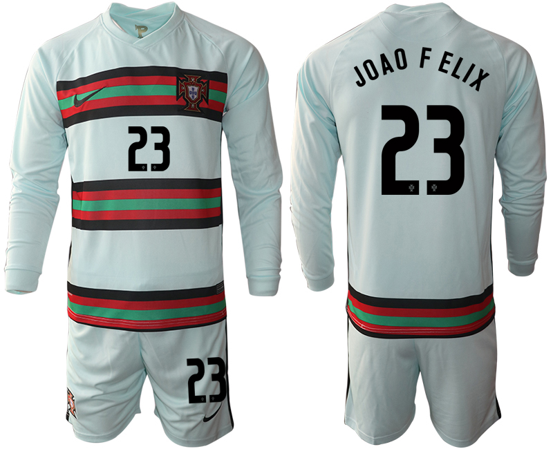 2020-21 Portugal away 23# JOAO FELIX long sleeve soccer jerseys