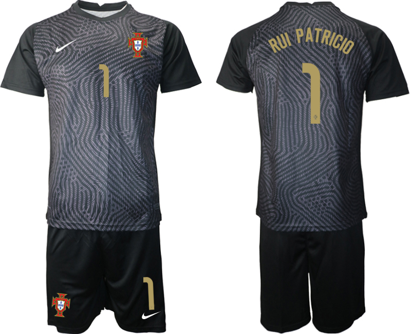 2020-21 Portugal black goalkeeper 1# RUI PATRICIO soccer jerseys