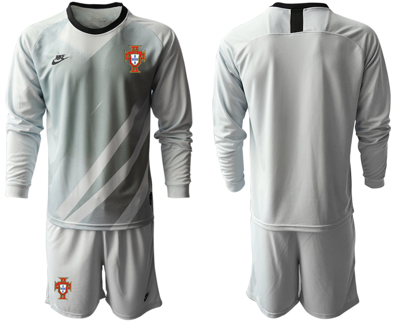 2020-21 Portugal gray goalkeeper long sleeve soccer jerseys