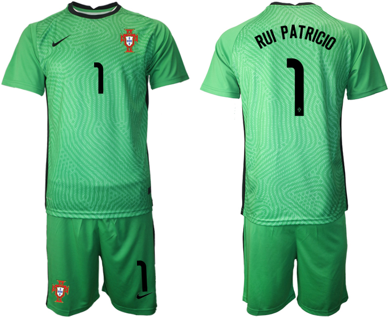 2020-21 Portugal green goalkeeper 1# RUI PATRICIO soccer jerseys