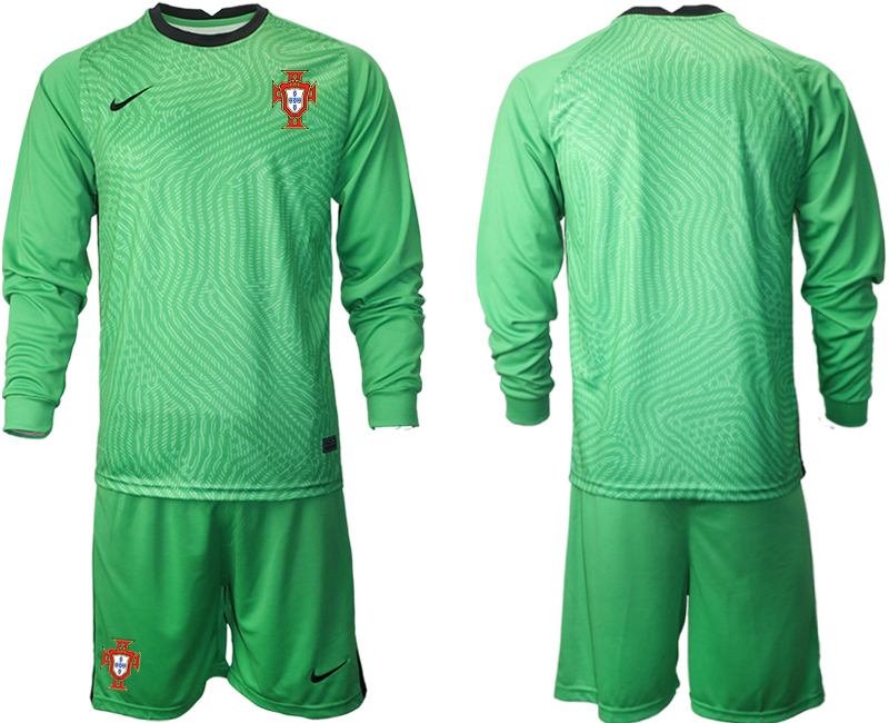 2020-21 Portugal green goalkeeper long sleeve soccer jerseys