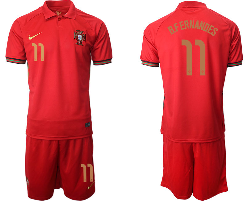 2020-21 Portugal home 11# B.FERNANDES soccer jerseys