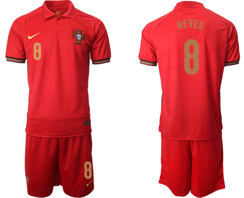 2020-21 Portugal home 8# NEVES soccer jerseys