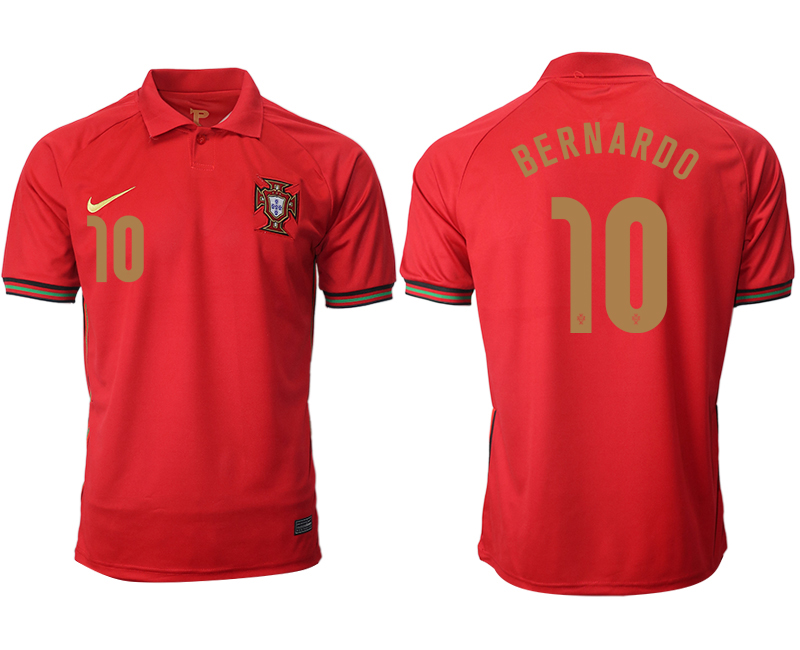 2020-21 Portugal home aaa version 10# BERNARDO soccer jerseys