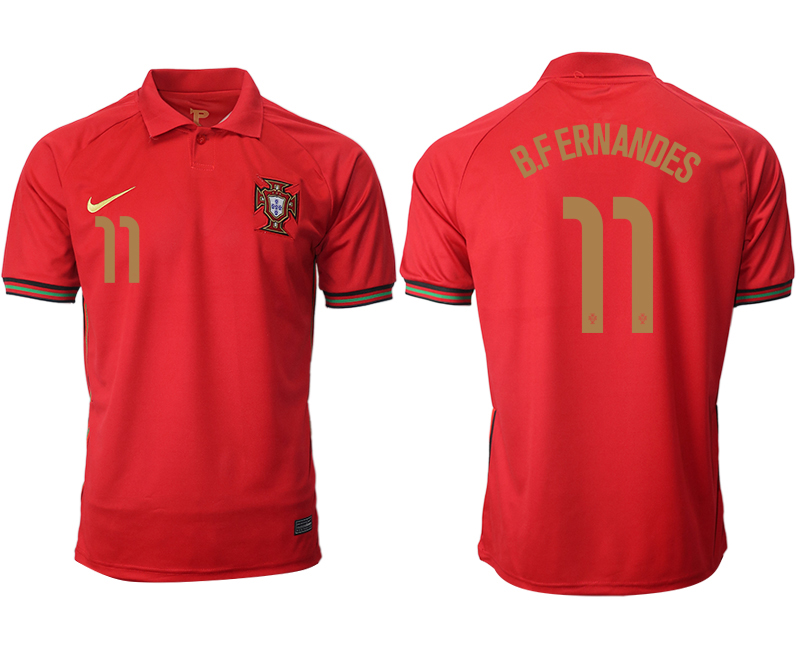 2020-21 Portugal home aaa version 11# B.FERNANDES soccer jerseys